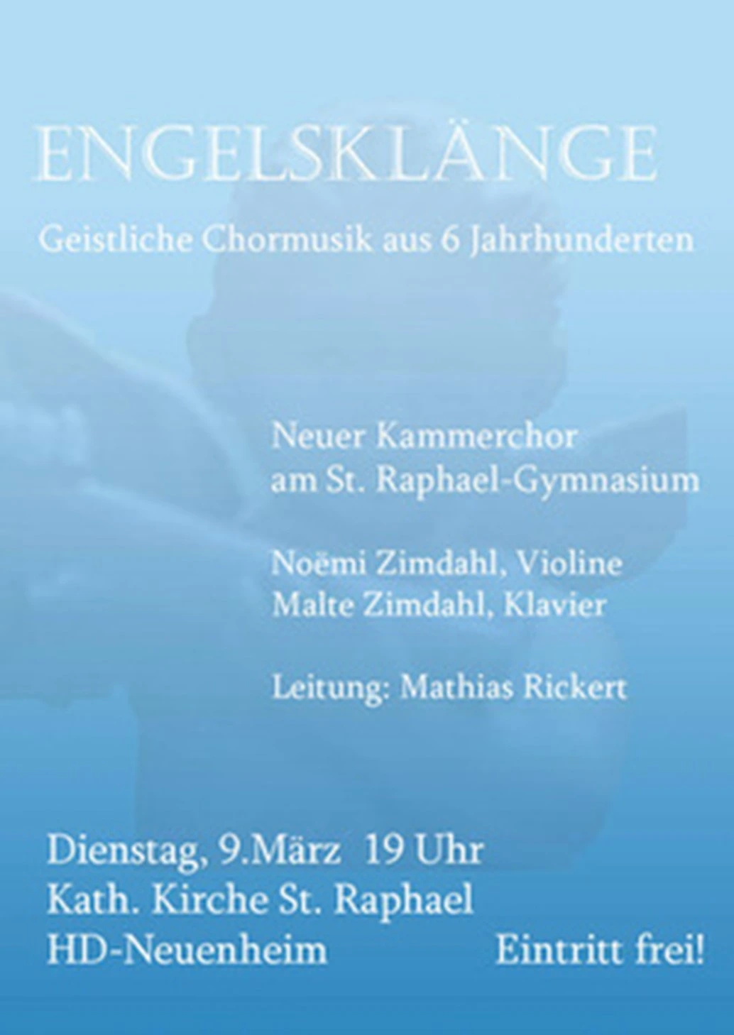 St. Raphael Schulen Heidelberg 2010 Kammerchor Gründungskonzert