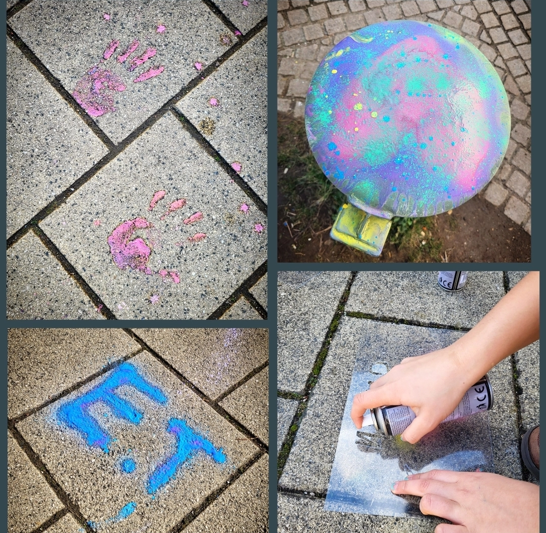 St. Raphael Schulen Heidelberg Sprayaktion Kunst Ag 02