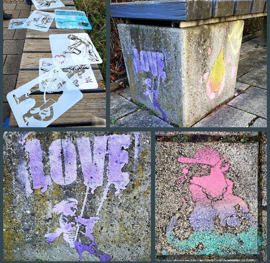 St. Raphael Schulen Heidelberg Sprayaktion Kunst Ag 03